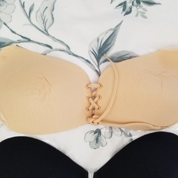 Other - 5 Stick On Bras - Black and Beige Size B